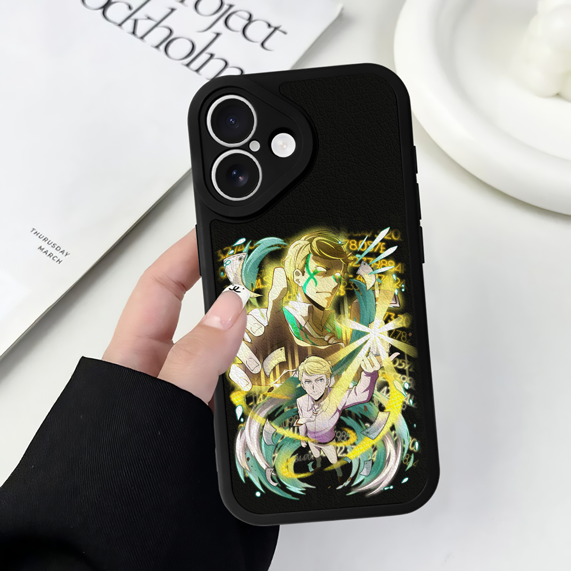 （画像用） 文豪ストレイドッグス Bungo Stray Dogs 【iPhone 16シリーズ対応】シリコンスマホケース（レザー調） 材質：シリコン